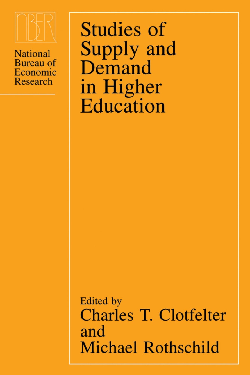 Studies of Supply and Demand in Higher Education