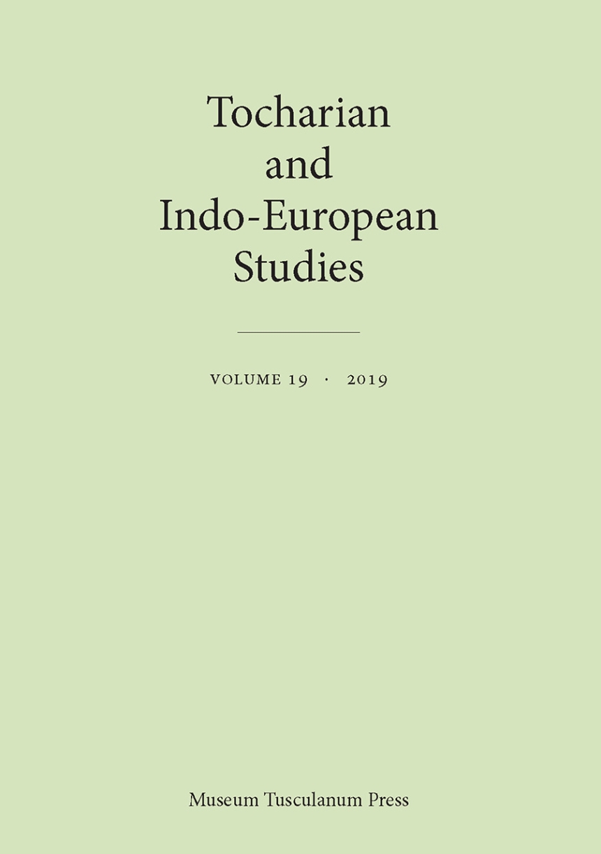 Tocharian and Indo-European Studies 19
