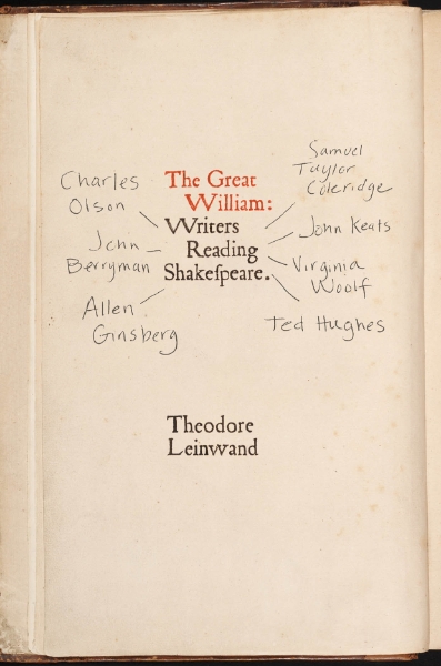 The Great William: Writers Reading Shakespeare