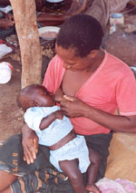 53. Baby Kouadio dry nursing from nonlactating aunt